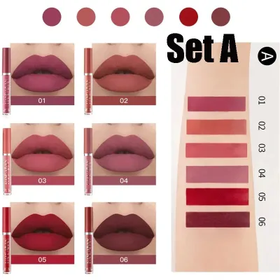 6 Colors HANDAIYAN Matte Liquid Lipstick Set